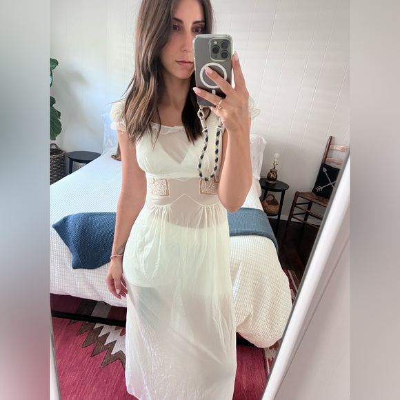 Vintage sheer slip dress nightgown